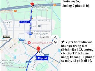 Cho thuê phòng studio cao cấp kđt thanh hà, full nội thất, ô tô đỗ cửa, gần học viện quân y hà đông