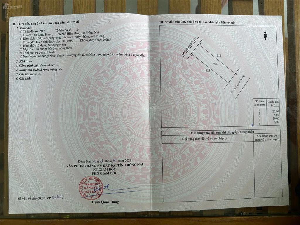 Bán gấp lô đất view biệt thự sông đồng nai, tỷ, 5x20m, tây nam đẹp.