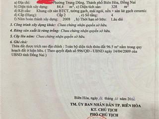 Bán căn nhà tâm huyết đường 7 kp6 phường trung dũng trung tâm thành phố biên hòa