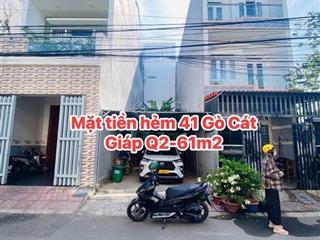 Đất phú hữu, gần nguyễn duy trinh, gò cát 62m2, đường 8m thông, 4.x tỷ. quận 9. chủ gấp bán