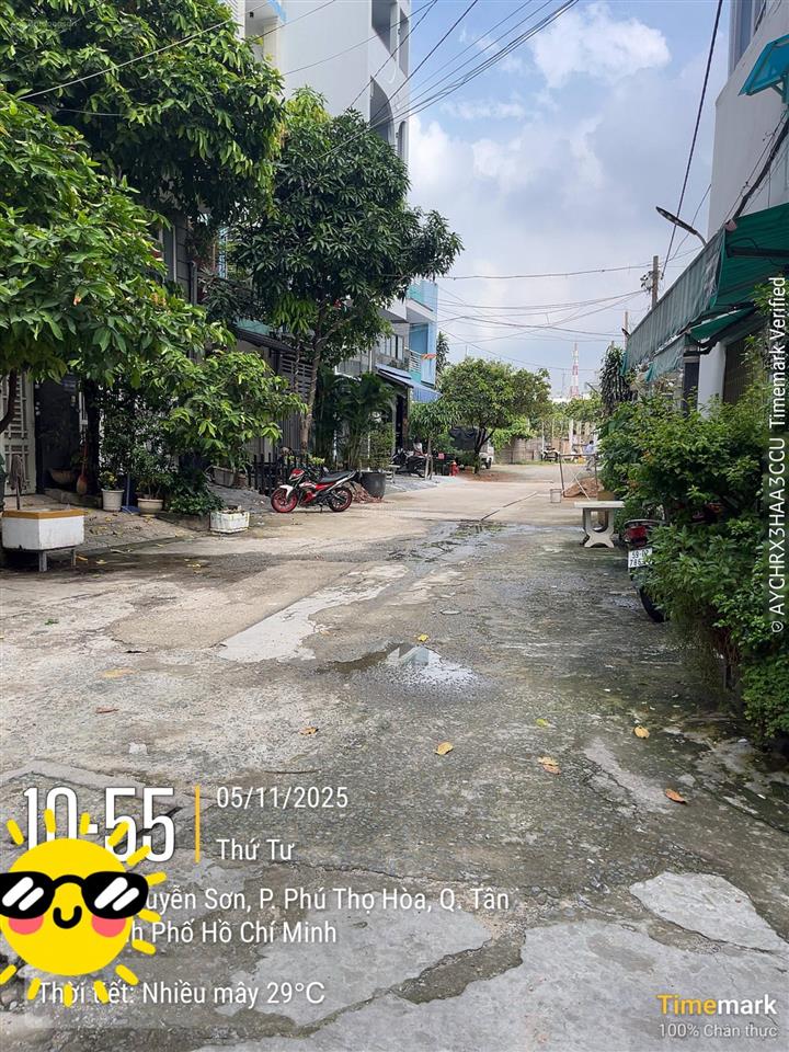 Đường 10m thông nguyễn sơn tân phú72m2 4x186 lầu btct sân thượng11.5 tỷ thương lượng!