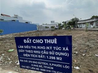Đất cho thuê làm siêu thị, kho, bãi xe, chành xe tại đào sư tích, phước lộc