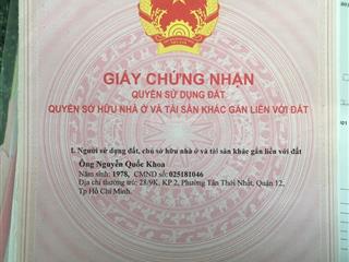 Lô đất khu tân phú trung, 165m2 thổ cư, 2.5 tỷ