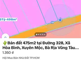 Cần bán gấp lô đất xã hoà bình xuyên mộc