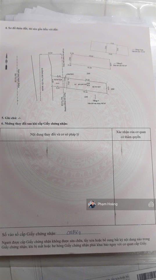 Nhà mặt tiền bùi t cội 1 trệt 2 tầng lầu hoàn công dt 82m2  dt sàn 150m2 buôn bán kinh doanh 5,5t