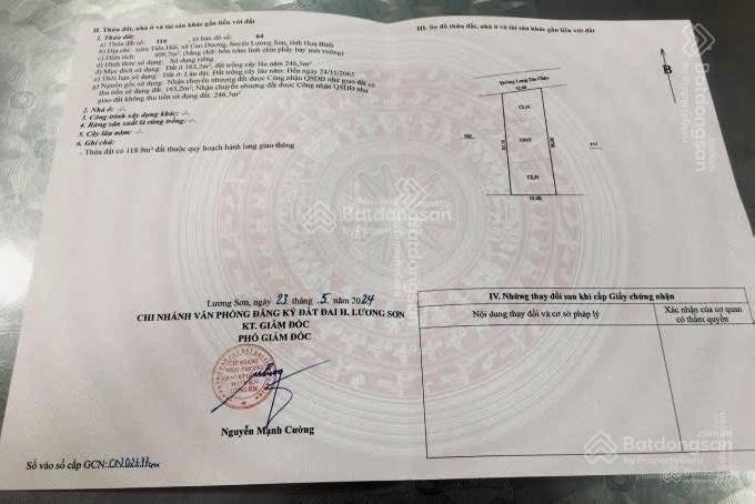 Bán 450m2 mặt tiền 12m mặt đường tiên hội  cao dương  lương sơn  hb