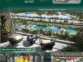 Căn góc 2pn rộng 68m2, ban công đông nam, view trực diện bể bơi, hồ tạo sóng ocp2.  0907 351 ***