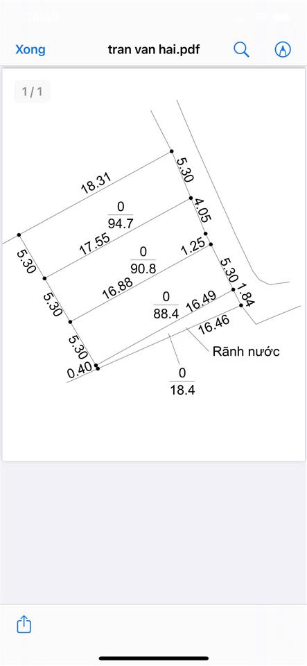 288m2 full thổ cư dành cho nhà đầu tư chia 3 lô không mất tý ngõ nào giá 14,5tr/m2
