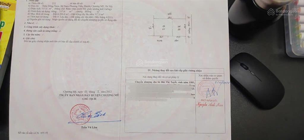 Bán đất tại liên xã, thủy xuân tiên, chương mỹ, hà nội, giá cực chất 5 tỷ, 517m2