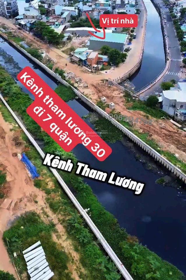 Chủ bán gấp đất góc 2 mặt tiền kênh tham lương, q12, dt  580m2 thổ cư giá 21 tỷ