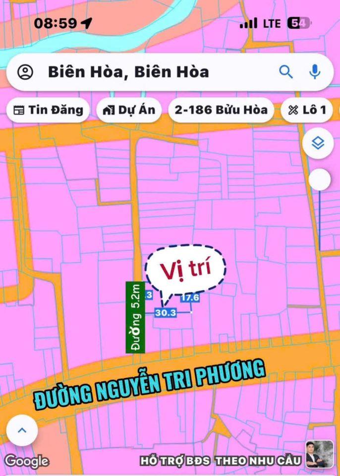 Đất sổ riêng thổ cư, đường ô tô,2.15 tỷ/61 m2 đường Nguyễn Tri Phương 