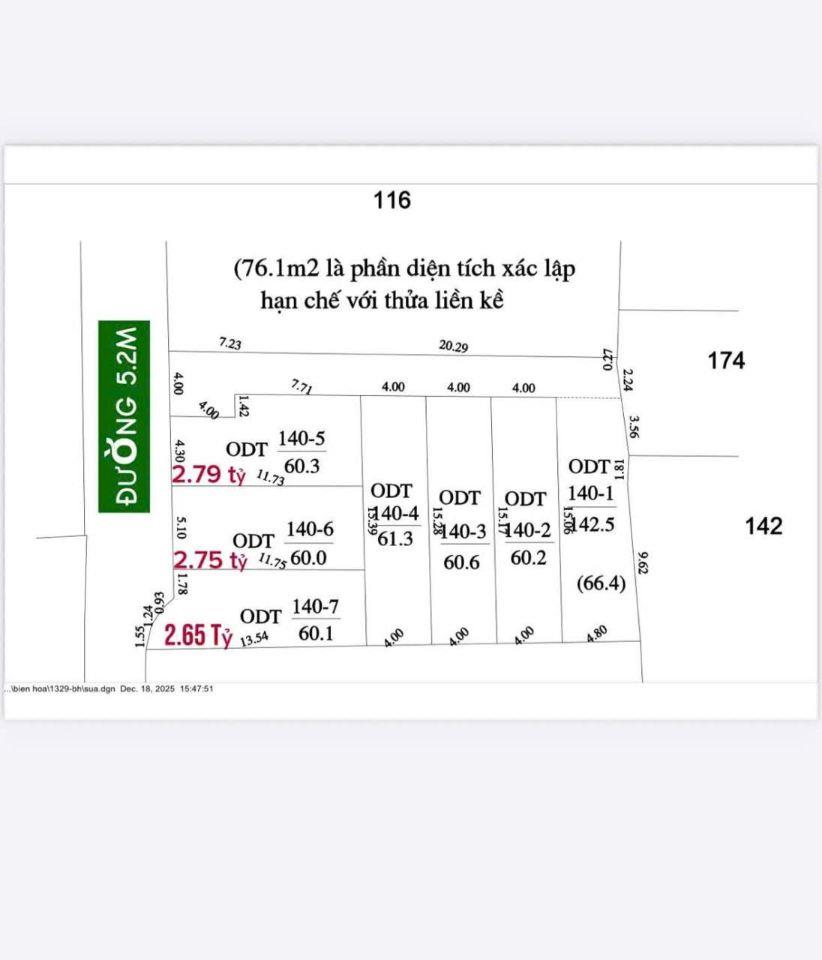 Đất sổ riêng thổ cư, đường ô tô,2.15 tỷ/61 m2 đường Nguyễn Tri Phương 