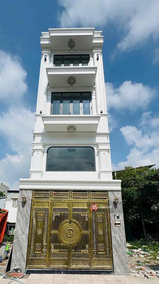 Nhà mới 100% 4 tầng đường số 40 hbc đường nhựa 7m sổ hồng riêng hoàn công đầy đủ