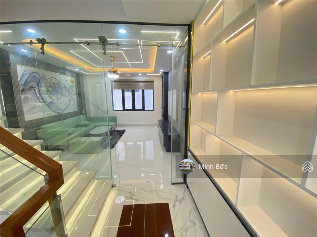 Nhà mới 4,5 tấm, 4x14m đường nhựa 8m thông thoáng đồng bộ cao cấp khu tái định cư
