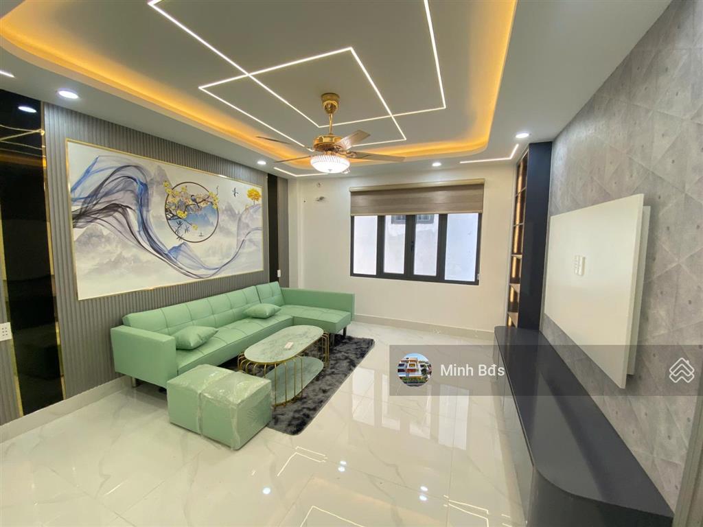 Nhà mới 4,5 tấm, 4x14m đường nhựa 8m thông thoáng đồng bộ cao cấp khu tái định cư