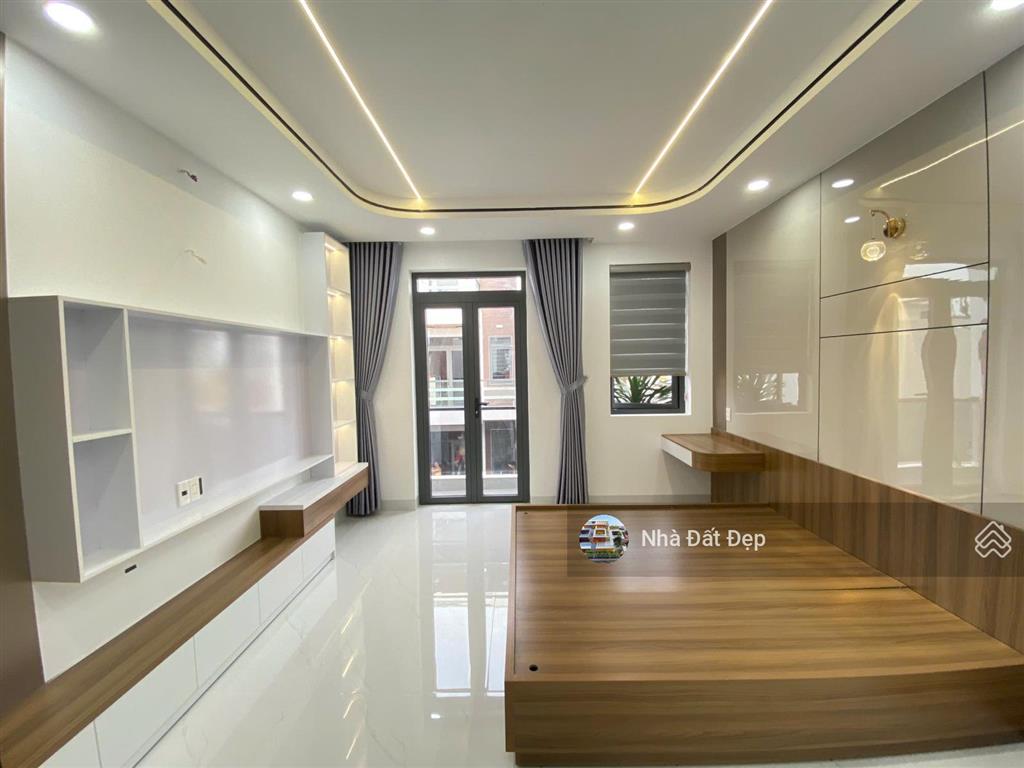 Nhà mới khu đồng bộ cao cấp 5 tấm, 4x16m, đường nhựa 8m hương lộ 2 giáp bờ kênh tham lương