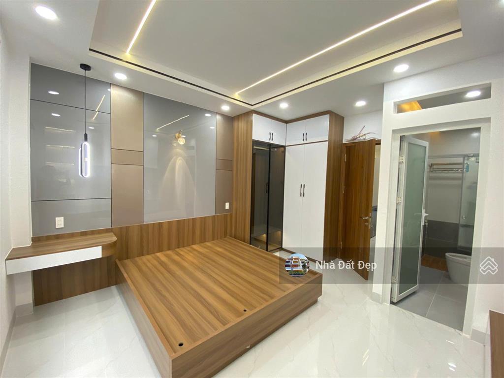 Nhà mới khu đồng bộ cao cấp 5 tấm, 4x16m, đường nhựa 8m hương lộ 2 giáp bờ kênh tham lương