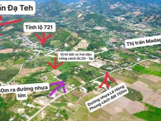 Nằm ngay trung tâm ma đa guôi, đạ houai, lâm đồng.
cách ql 20 chỉ 5 phút, đất thổ cư, 350 triệu