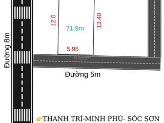 Chính chủ em cần nhượng lại lô đất đẹp tại thanh trí,minh phú, sóc sơn