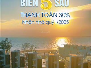 Biệt thự trực diện biển giá cđt gđ1 charm long hải, cam kết 3,2 tỷ/năm