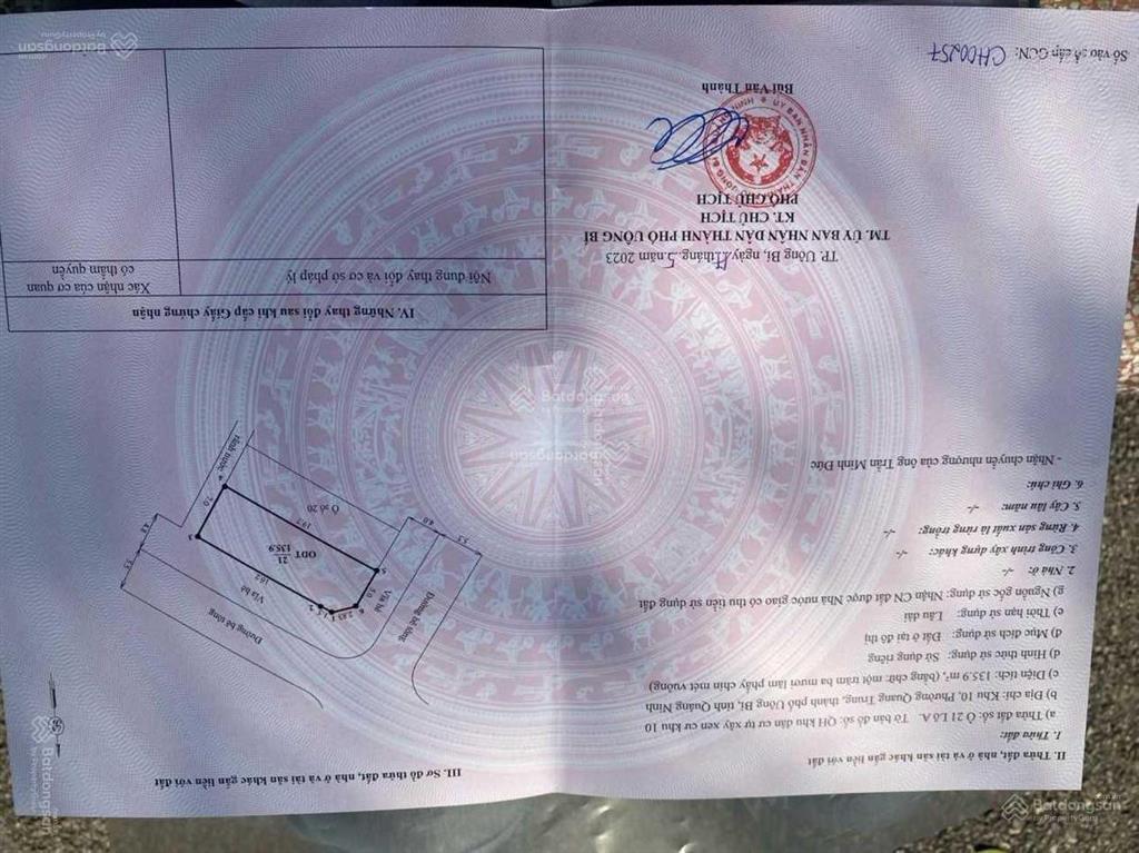 Bán lô góc đất đấu giá khu 10 quang trung, uông bí, quảng ninh