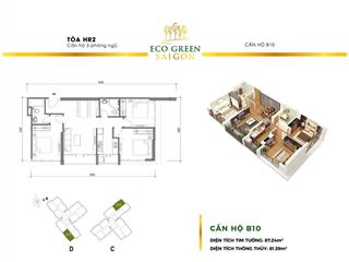 Bán căn hộ 3pn 2wc sổ hồng eco green sài gòn, 6,6 tỷ, 87m2, hàng hiếm tại nguyễn văn linh, quận 7