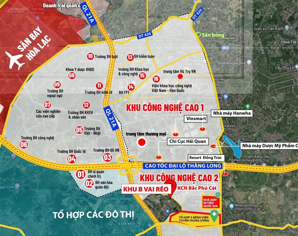 Siêu phẩm đất nền  vị trí vàng tại hòa lạc ngay gần ngã tư vai réo gần đhqg & ga metro 5
