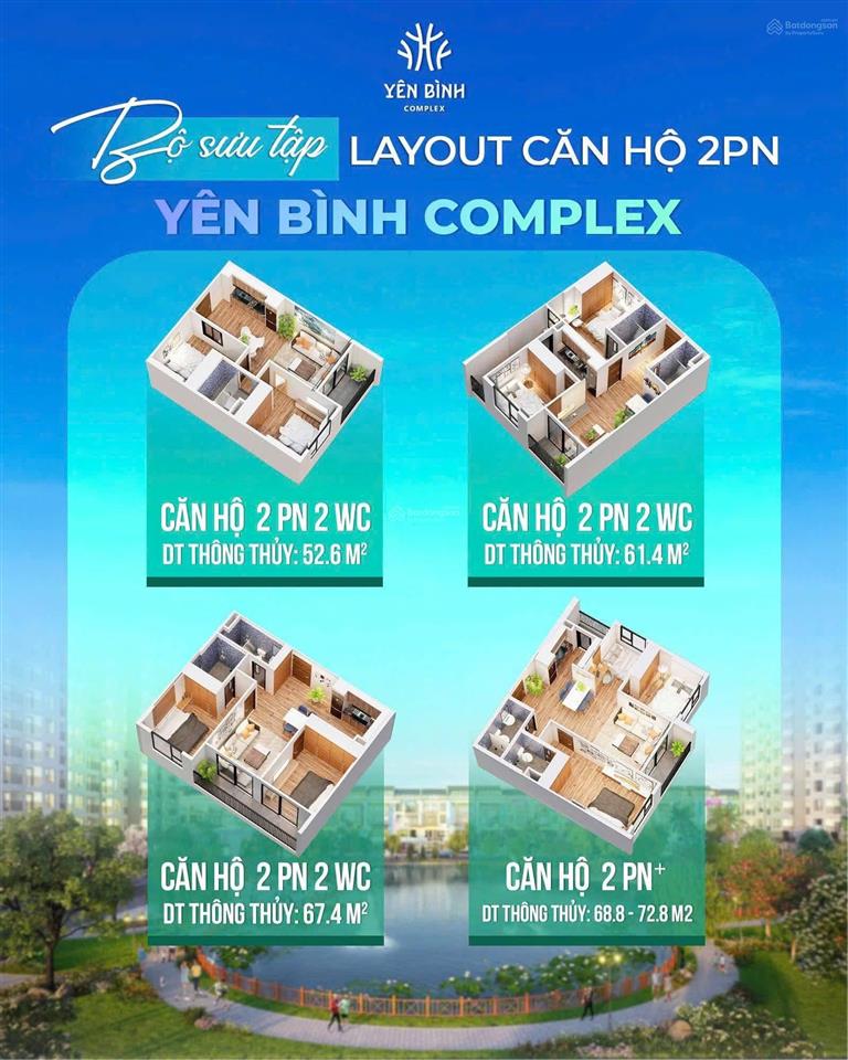 Nhận booking căn hộ chung cư tại kđt yên bình thái nguyên, từ 24 triệu / m2, 70 m2