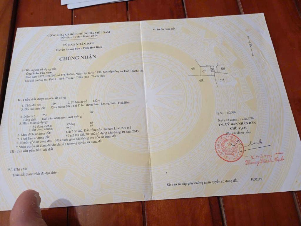 🔥 BÁN MẢNH ĐẤT TRUNG TÂM THỊ TRẤN LƯƠNG SƠN – GIÁ HẠT RẺ NHẤT KHU VỰC! 🔥