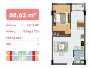 Căn duy nhất 1 pn + hiệp thành buidng q12 chỉ 1820 có nội thất cơ bản
