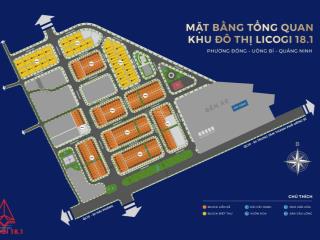 Bán đất nền dự án khu đô thị licogi 18.1, 19,8 triệu, 100m2, uông bí, quảng ninh