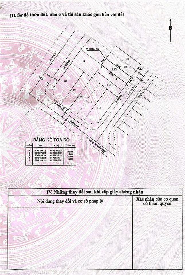 Lô hiếm còn sót khu tái định cư long sơn diện tích 100m2 kẹt tiền bán vội