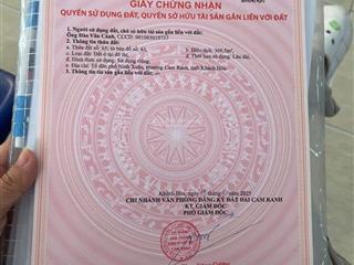 Lô đất có nhà đẹp full thổ cư sát kề dự án vịnh cam ranh với giá chỉ 16tr/m2