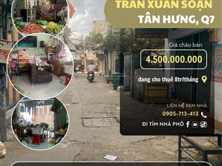 Bán nhà riêng 40m2, 4,5 tỷ, 3pn, 2wc tại trần xuân soạn, tân hưng, q7, hcm, giá cực chất đẹp