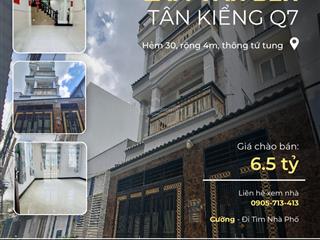 Bán nhà riêng 6,5 tỷ, lâm văn bền, tân kiểng, 4 tầng, 66 m2, 6m x 11m, nhà mới ở ngay