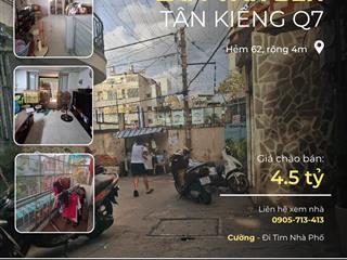Gấp 4,5 tỷ. bán nhà lâm văn bền, tân kiểng, 3 tầng, 50m2, hẻm 4m, 3 pn shr