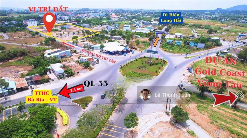 Đất thổmặt tiền hồ tri tântp.bà rịa sát bên 2 trường đại học lớn của tp. hcm mới
