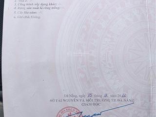 Còn sót lô kiệt hoà hải ngay biển ,dt 111m2 ,ngang 5 nở hậu gan 7m ,ngay sát biển non nước đi bộ