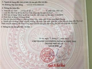 Bán đất ngang 6m phường đông hoà tphcm gần siêu thị bigc giáp làng đại học thủ đức  giá 4 tỷ