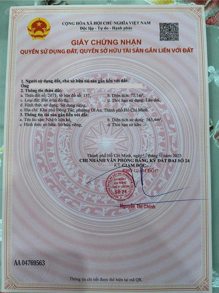 Nhà 2 lầu 1 tum, đang hoàn thiện kdc đông hưng, p. dĩ an đã hoàn công giá 6.8 tỷ có tl, có ht vay
