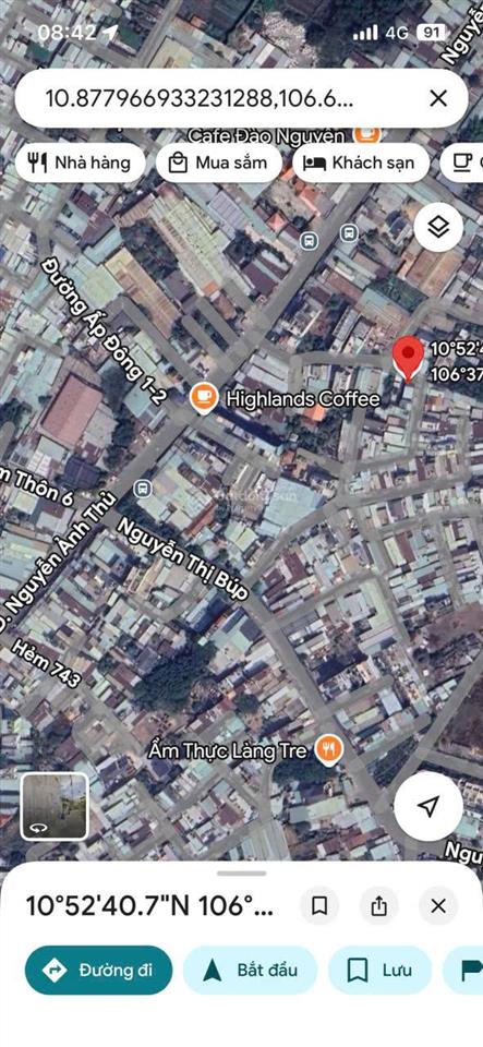 Chỉ 4.35 tỷ đất bán 1 / xẹc nguyễn ảnh thủ, đường thông nhiều hướng ra hiệp thành city