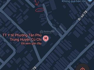 Bán nhà riêng cạnh trung tâm y tế tân phú trung đường số 78, củ chi
