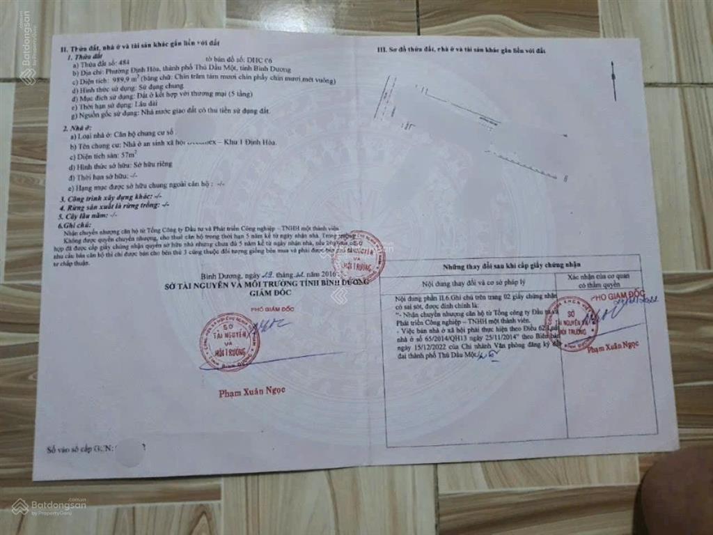 Chấp nhận bán giá đầu tư, rẻ hơn thị trường 250 triệu. becamex định hòa, 57m2 sổ hồng, 1,3 tỷ