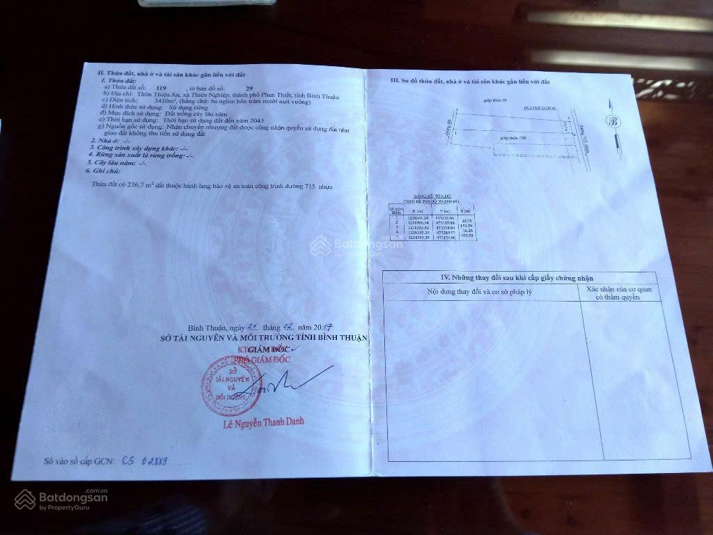 Bán đất gần sân bay phan thiết đường 715 xã thiện nghiệp