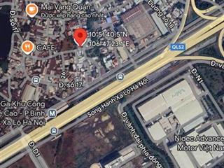 Hàng vip cho nđt phân lô, xây chdv, đầu tư cạnh ga metro. chỉ 25 triệu/m2 đất 2 mặt tiền vuông đẹp
