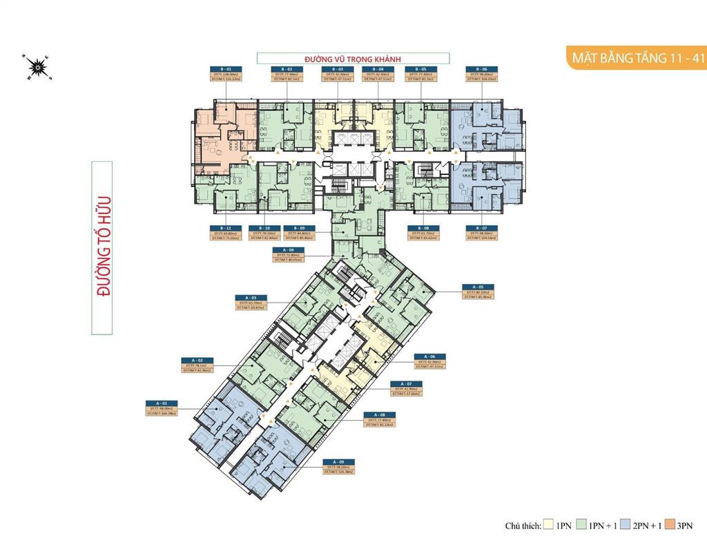 Kepler land bán căn góc 2pn vip diện tích 69,8m2 tòa hh01