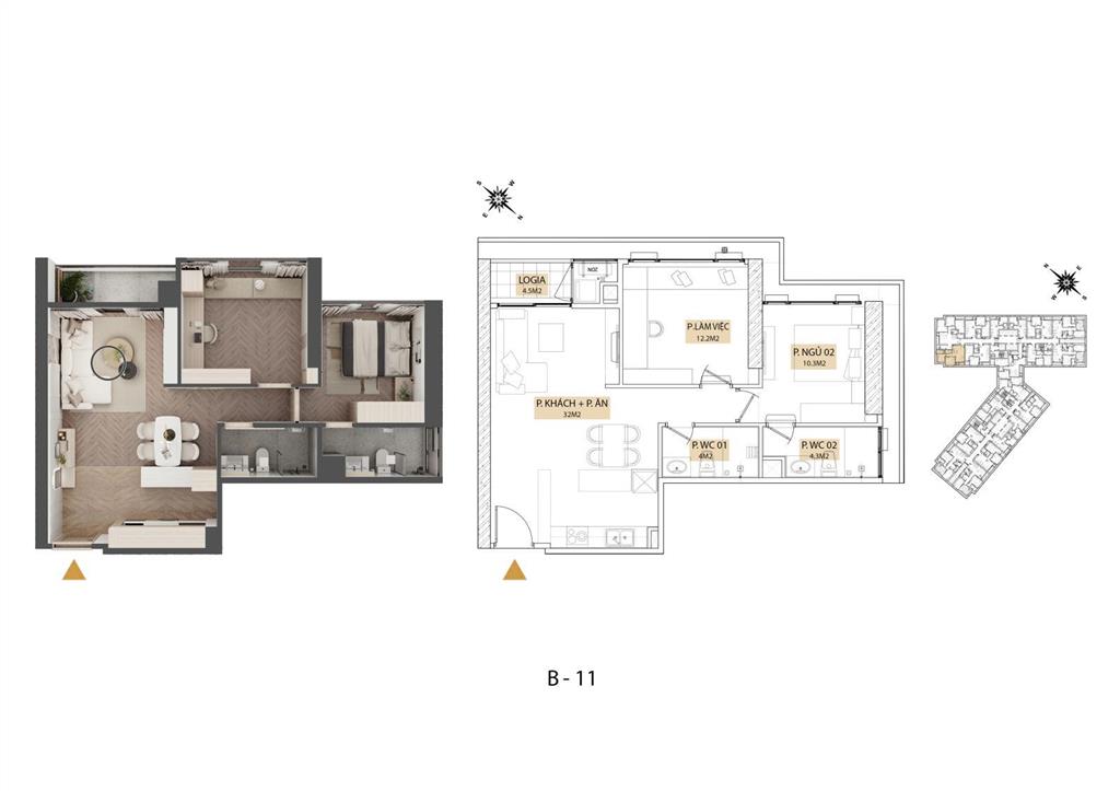 Kepler land bán căn góc 2pn vip diện tích 69,8m2 tòa hh01