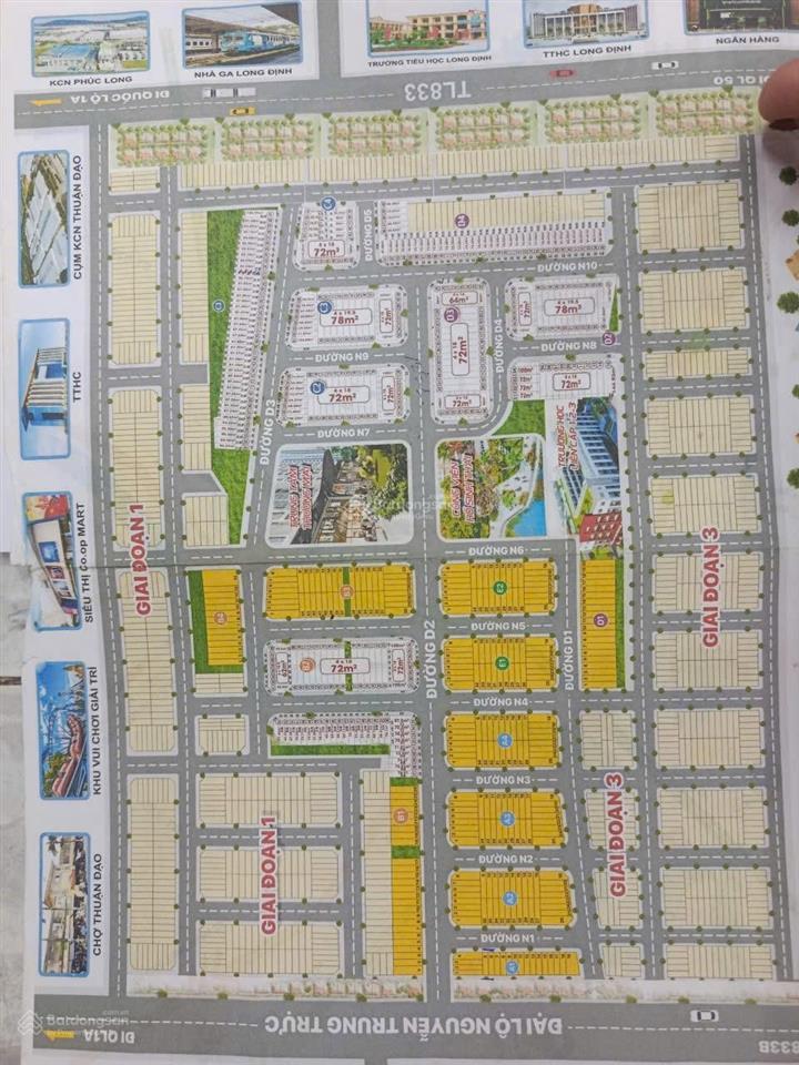 Bán đất nền dự án long cang residence, 820 triệu, 78m2, nhiều tiện ích tại cần đước, long an