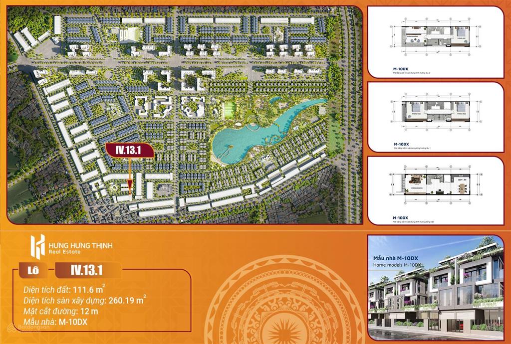 Kđt đông tăng long  cần bán gấp căn góc 2 mặt tiền, diện tích 111,6 m2, giá chỉ 10,x tỷ