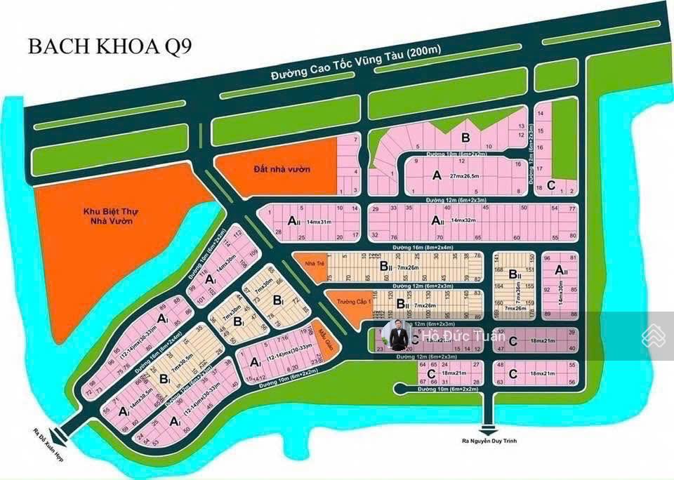 Bán lô đất biệt thự 408m2 kdc đại học bách khoa, phú hữu, quận 9 cũ giá tốt đầu tư